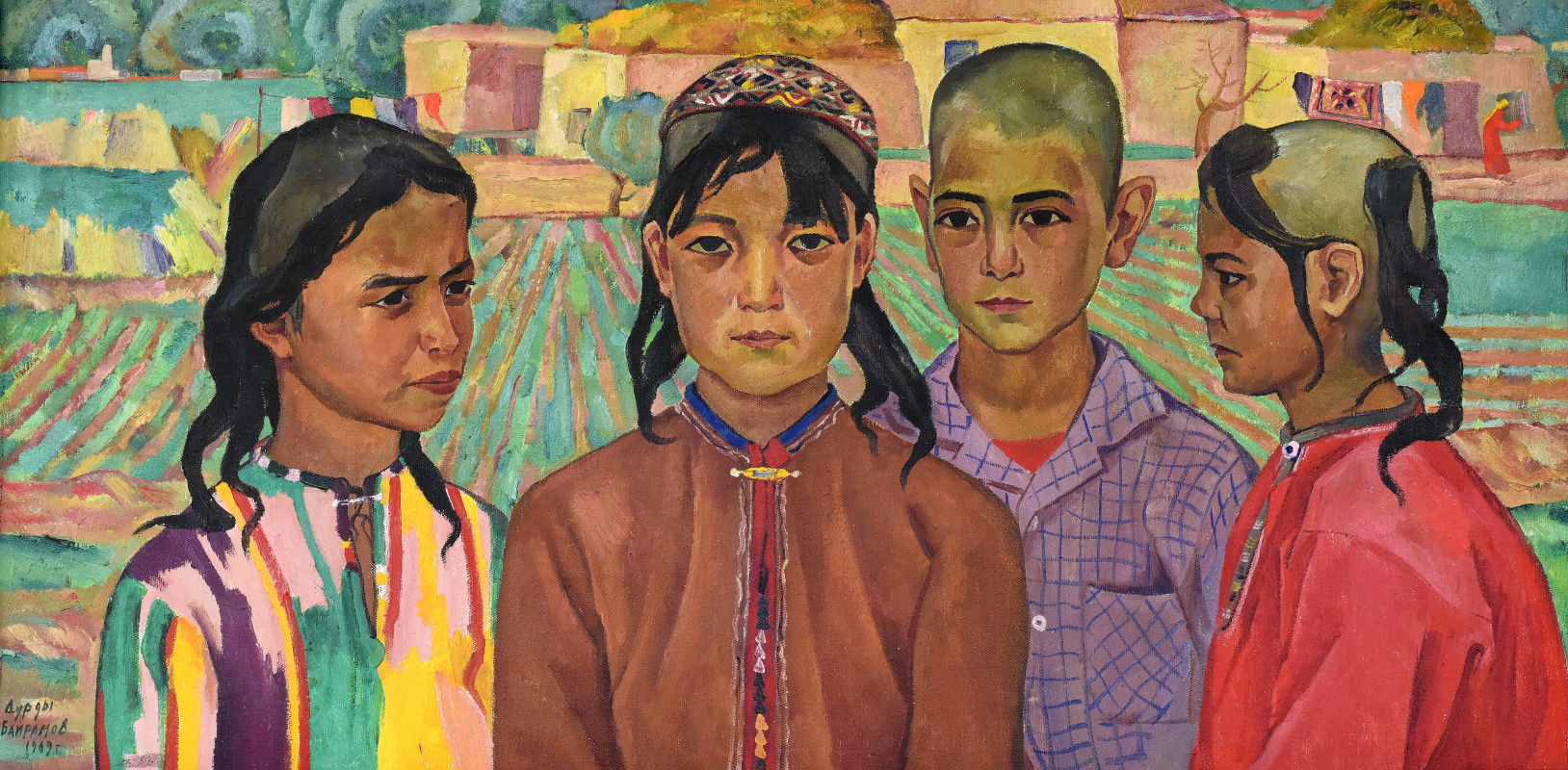 Дурды Байрамович Байрамов - Колхозные дети, 1969, 130×65 см: Описание  произведения | Артхив