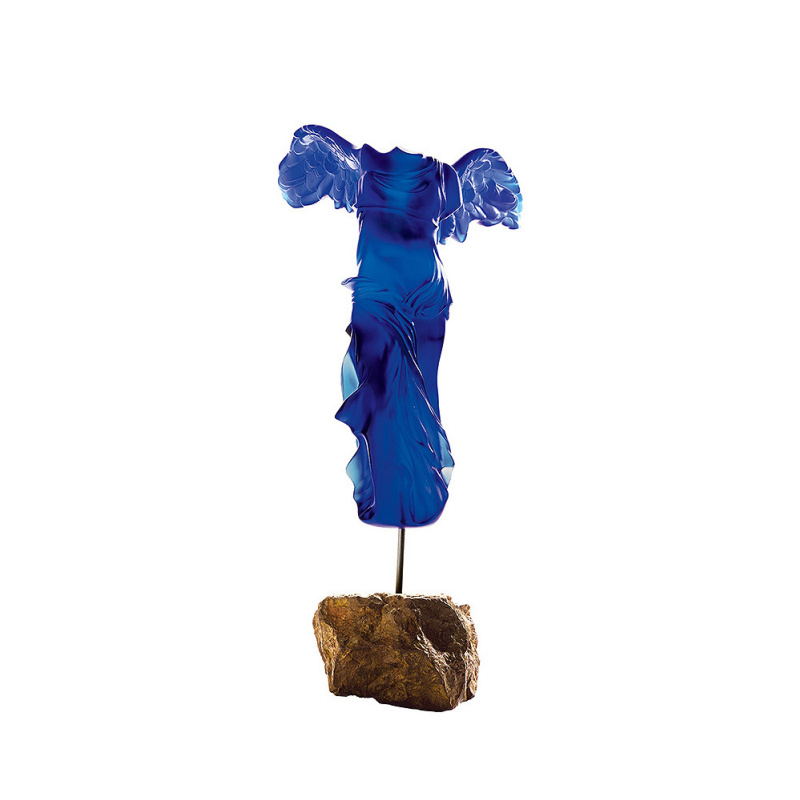 Lalique’s Victoire de Samothrace figurine was created in collaboration with the Yves Klein Archives 