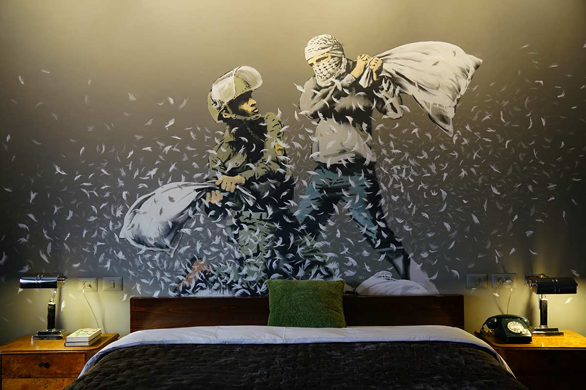 Banksy launched a dystopian art hotel in Bethlehem
