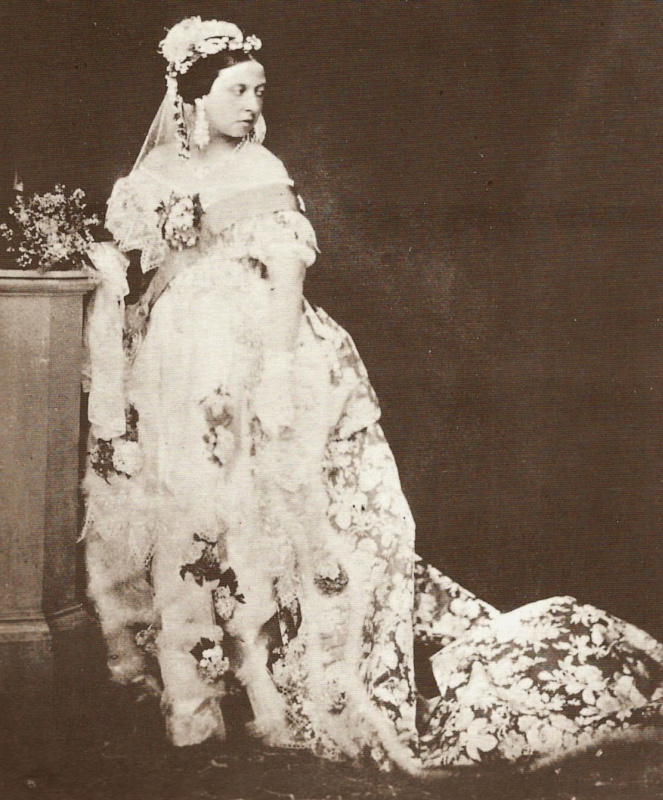 Queen Victoria in her wedding dress