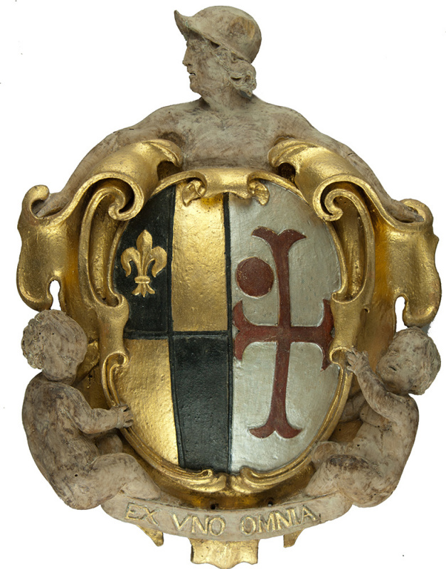 The heraldic shield after restoration. Photo: © Ashmolean Museum, Oxford University