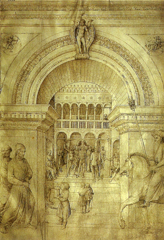 Jacopo Bellini, Flagellation of Christ, 1450s, Louvre