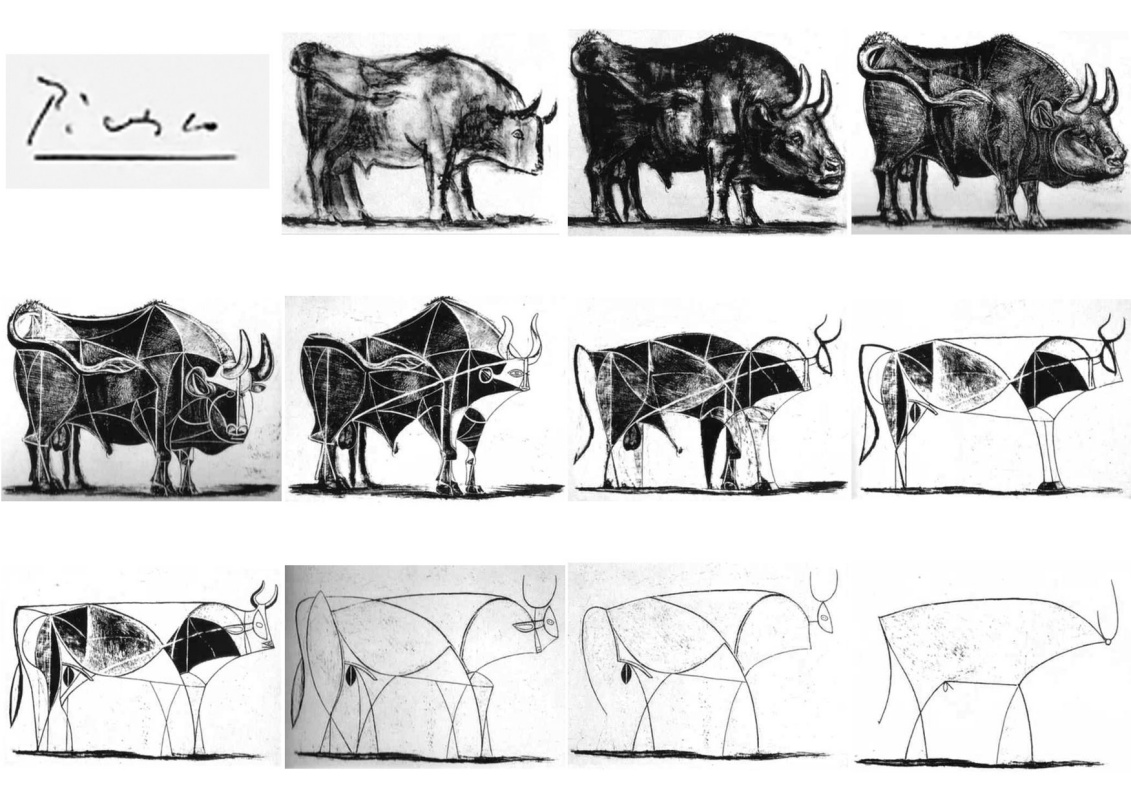 Пабло Пикассо, 11 литографий из серии «Бык» (1945)