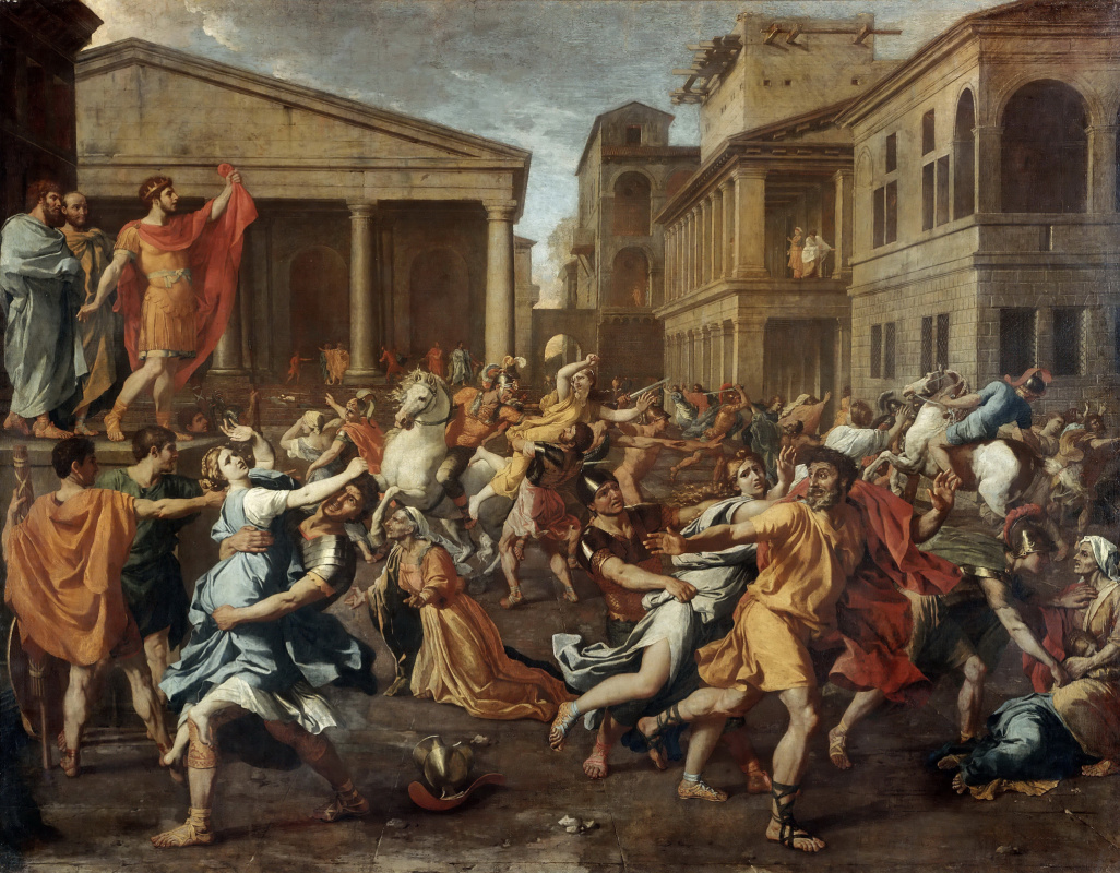 Nicolas Poussin. The Abduction of the Sabine Women, 1634