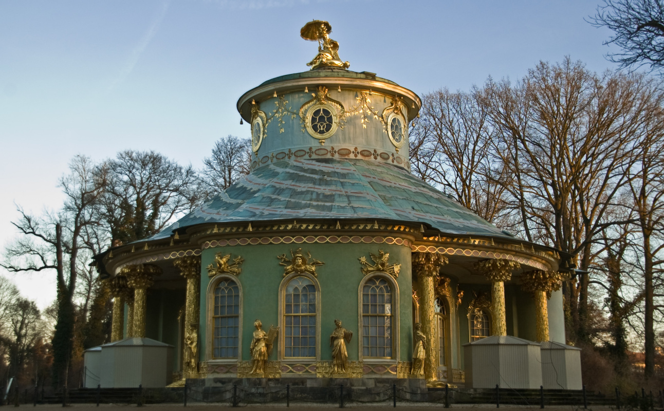 Chinese Tea House in Sanssouci Palace Park, Potsdam. Built by order of the Prussian King Frederick t