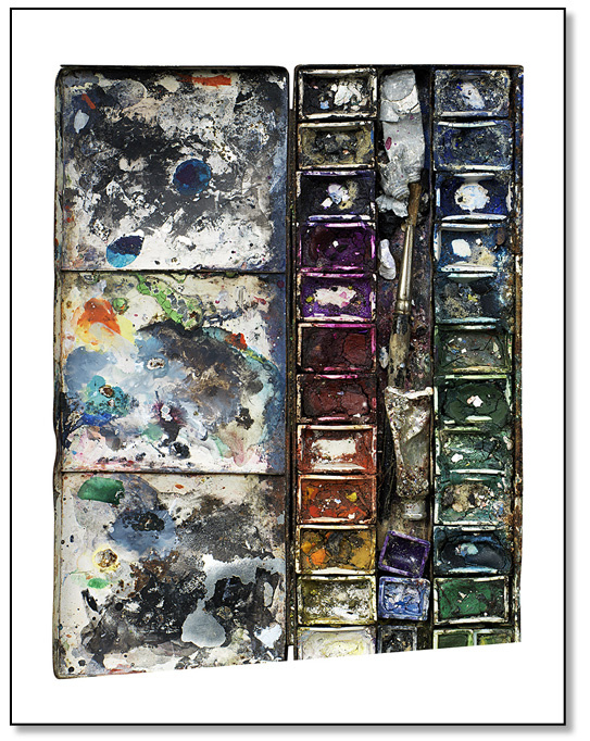Palette as a painter's portrait: German artist collected photography series of painters' tools