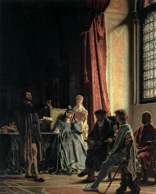 Francesco Vinea. Michelangelo Reciting His Poems to Vittoria Colonna