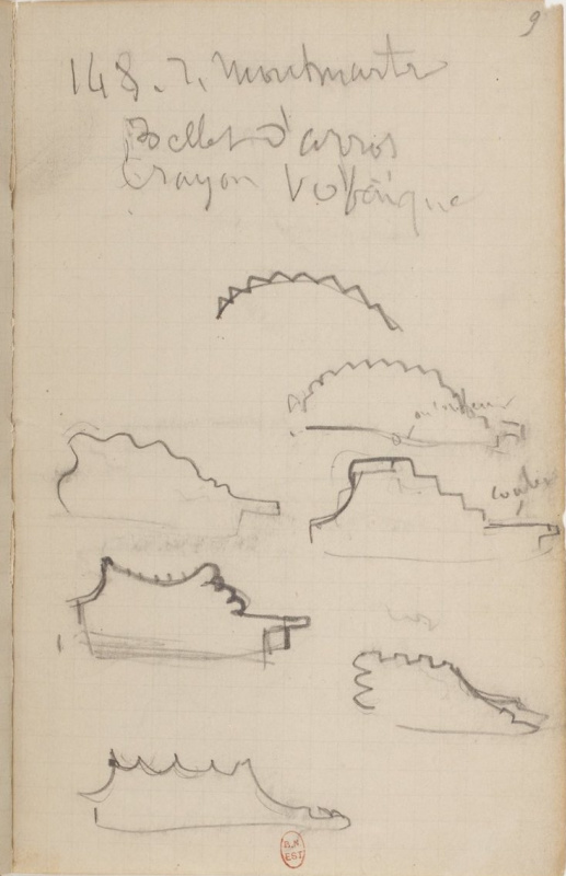 Edgar Degas. Notebook 23, p. 9, 1878—79. National Library of France