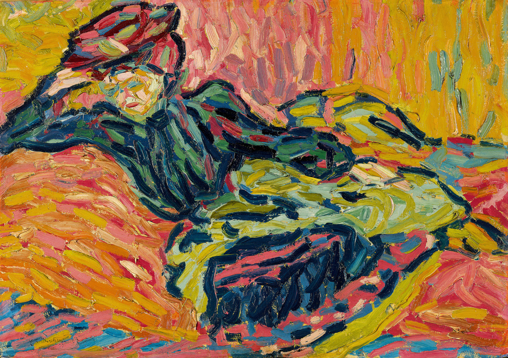 Ernst Ludwig Kirchner. Mädchen auf dem Diwan (Girl on a divan, 1906)