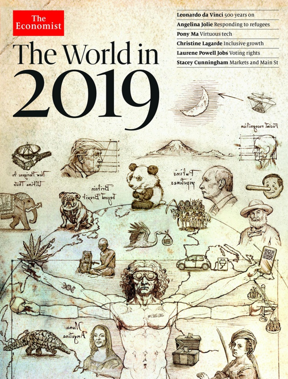 2019 in the style of Leonardo da Vinci | Arthive