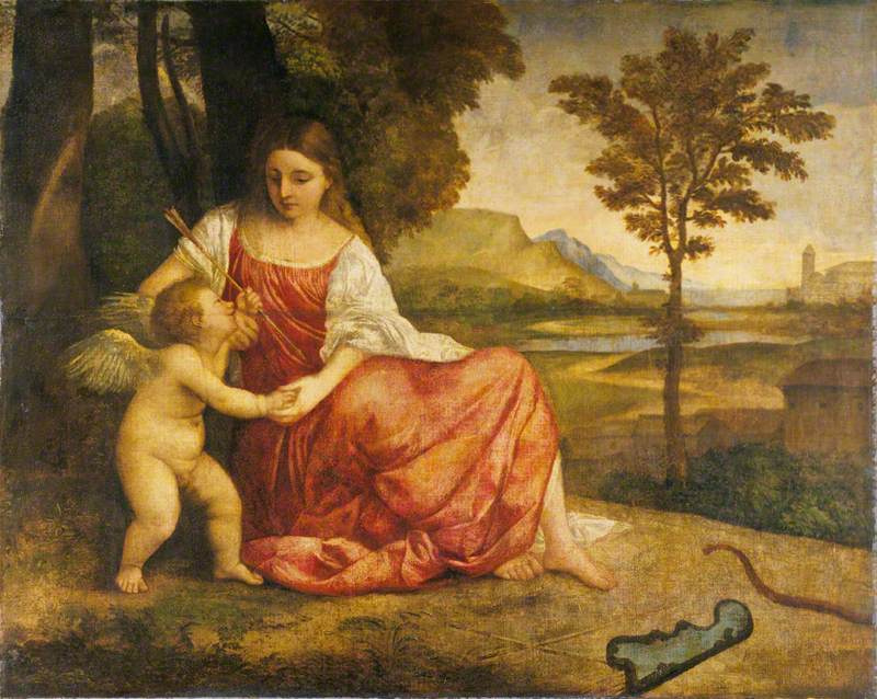 Titian Vecelli. Venus and Cupid