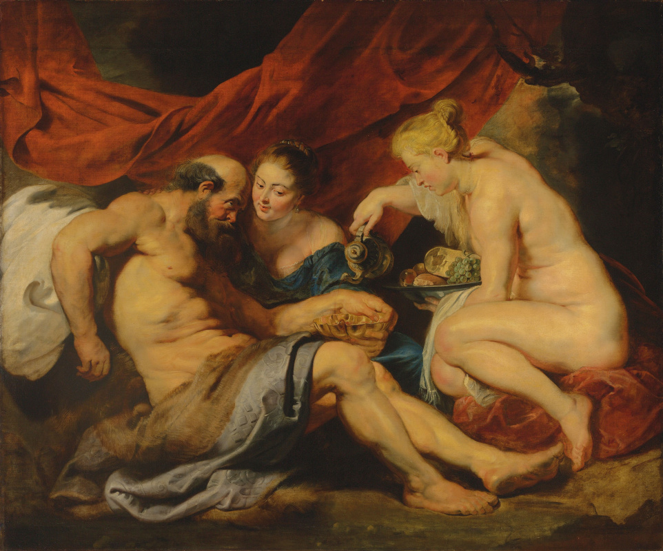 Peter Paul Rubens. Lot and his daughters