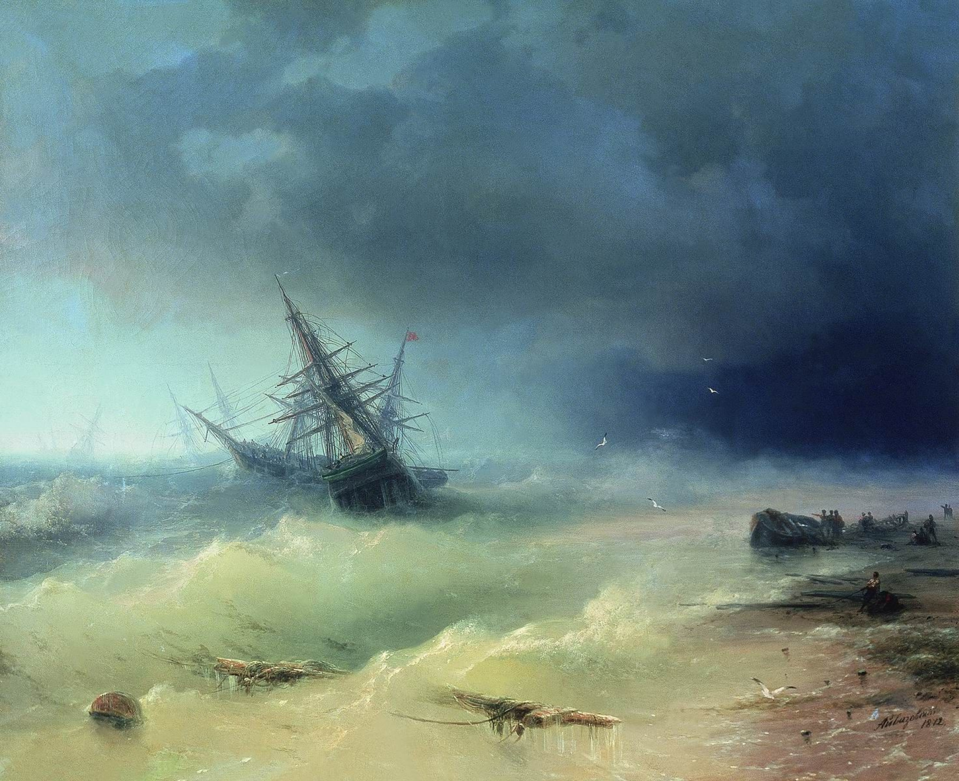 絵画 The STORM The storm print by Claude Joseph Vernet | Posterlounge