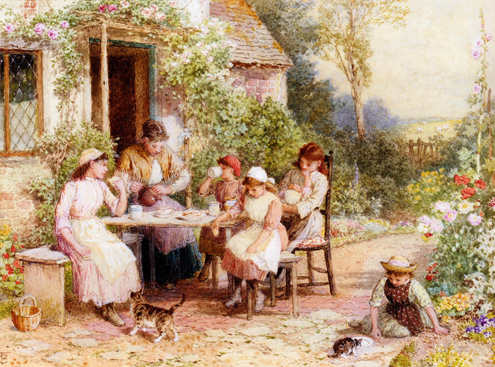 Tea time by Miles Burkett Foster: History, Analysis & Facts | Arthive
