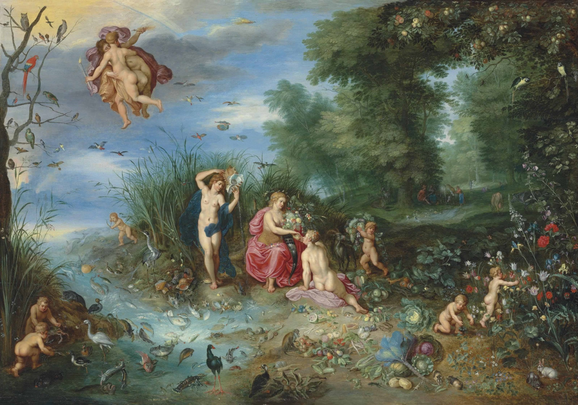 Jan Brueghel the Younger. Abundance and the four elements