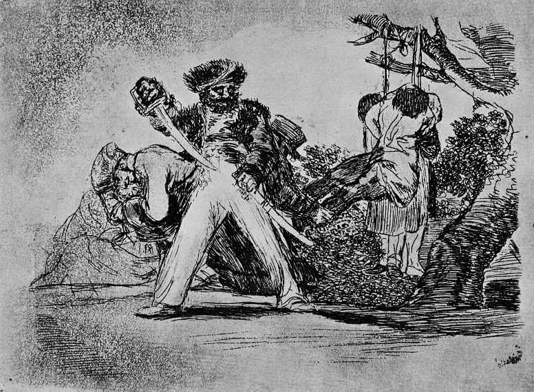 Francisco Goya. The series "disasters of war", page 31: It is a difficult thing