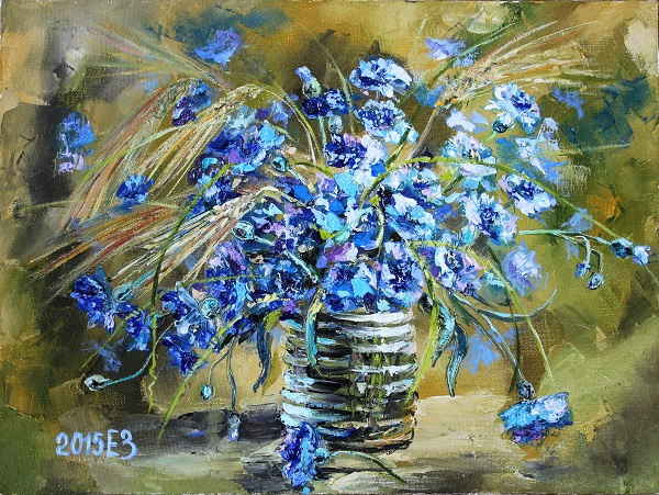 Elena Nikolaevna Zorina. Azure blue