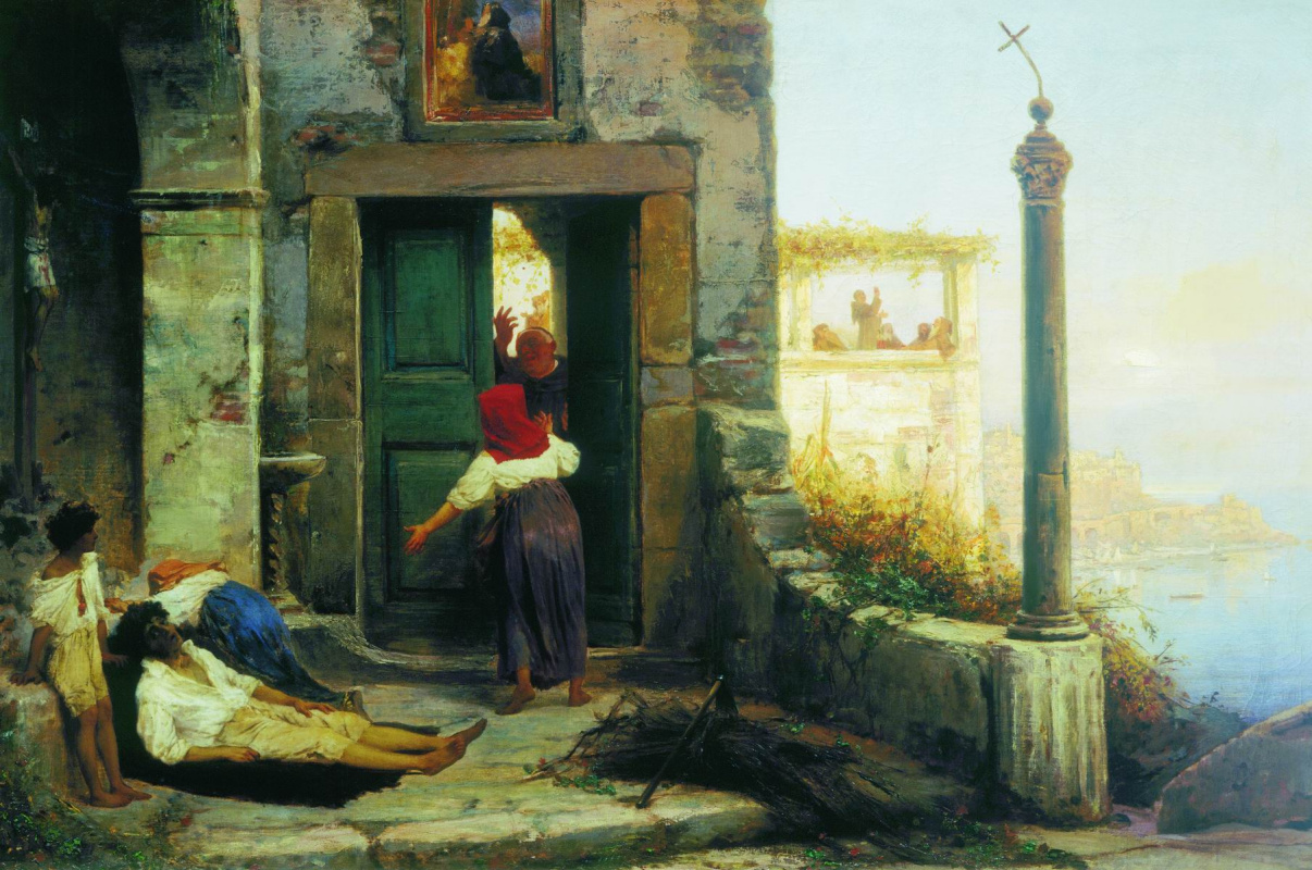Fedor Andreevich Bronnikov. The patient at the walls of a Catholic monastery. 1874
