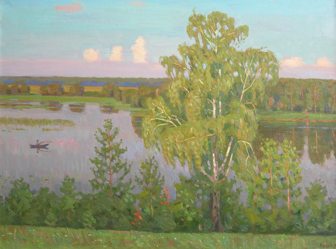 Eugene Alexandrovich Kazantsev. Summer evening. Msterka River.