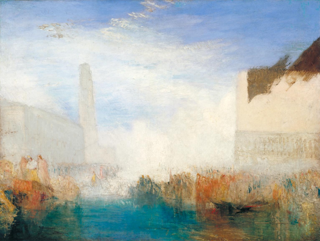 Joseph Mallord William Turner. Venice, The Piazzetta. The betrothal ceremony of the Doge with the sea