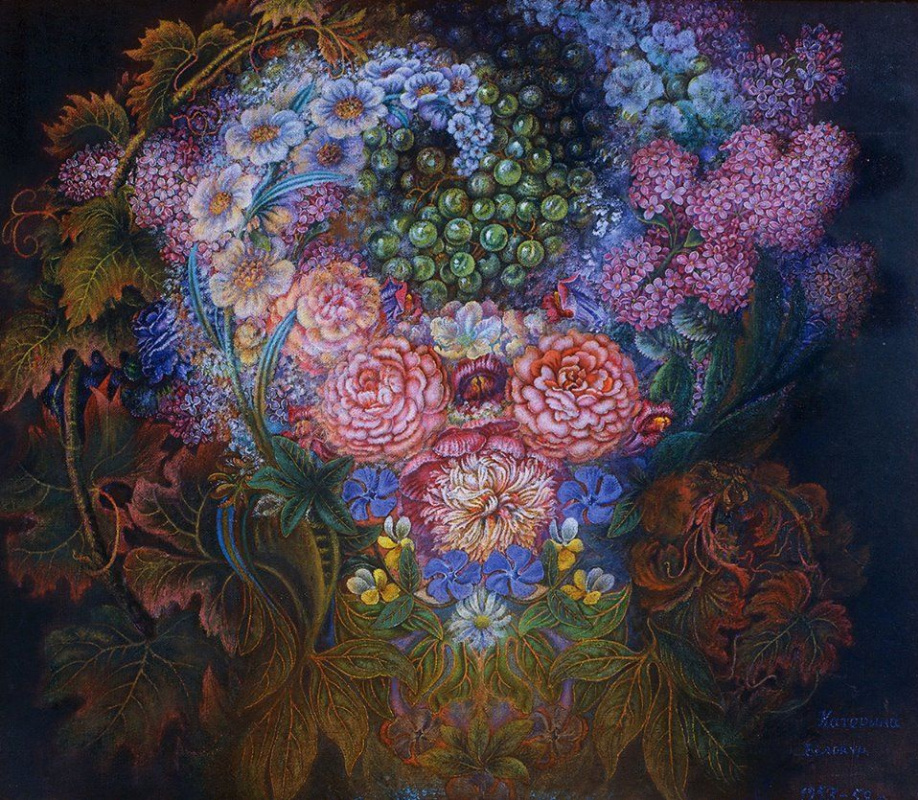 Kateryna Vasylivna Bilokur. Flowers and grapes