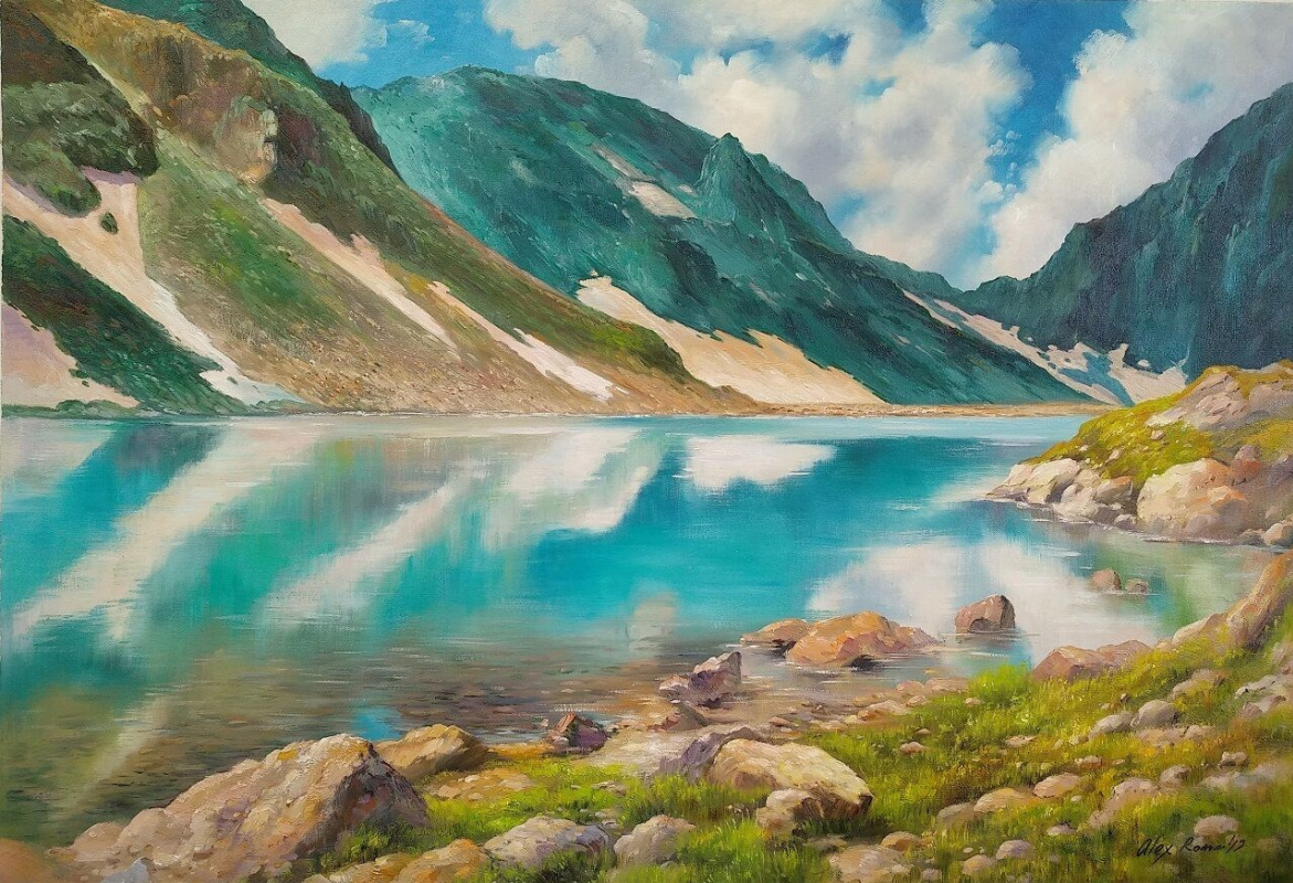 Alexander Romm. Mountain Lake. In the reserved land