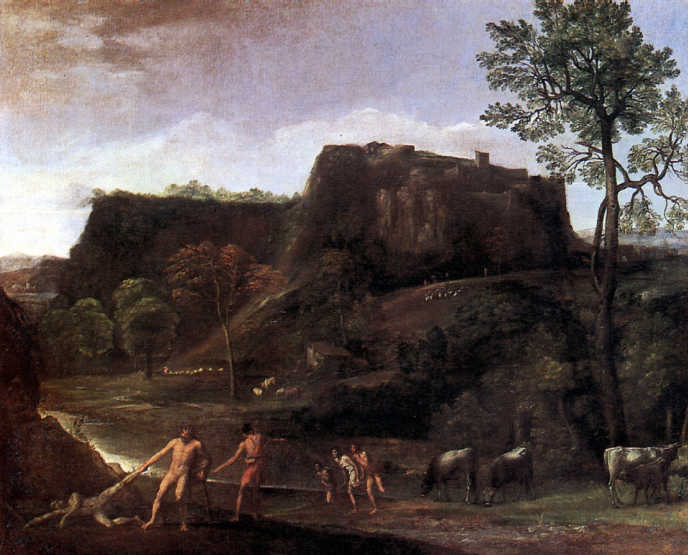Domenichino. Landscape with Hercules and acheloos