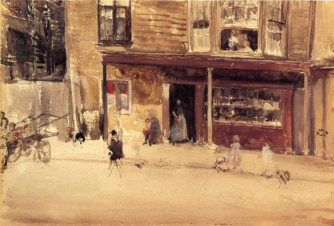 James Abbot McNeill Whistler. Shop outside