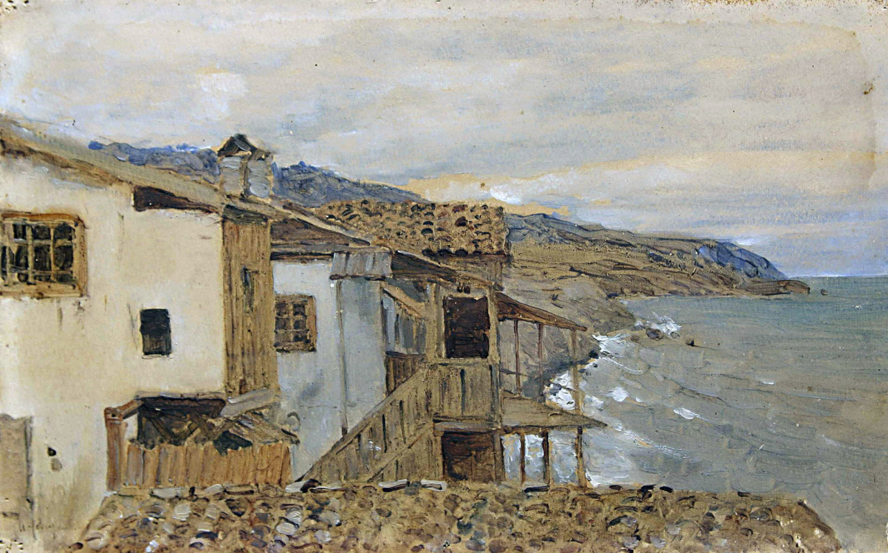 Isaac Levitan. The view of the sea. Crimea. A sketch for the painting "At the shore of the sea. Crimea"