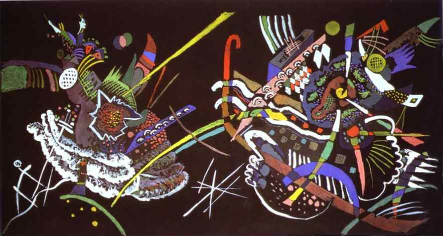 Wassily Kandinsky. The Wall "In". Sketch for a mural on the wall for "Free art exhibitions"