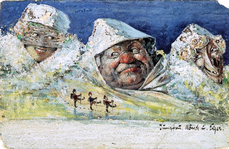 Emil Nolde. Mountain peaks of the Jungfrau, mönch and Eiger