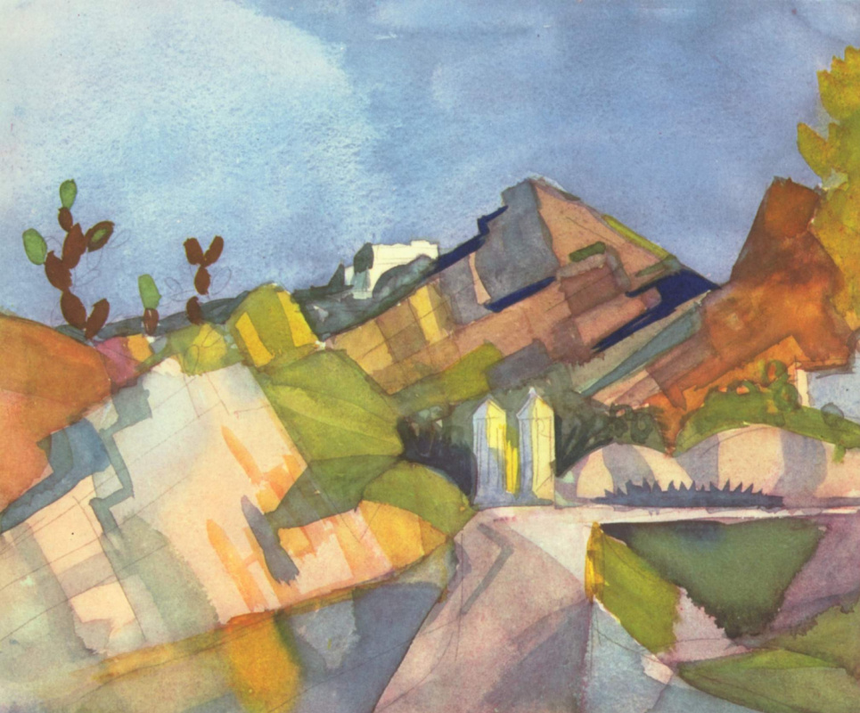 August Macke. Rocky landscape