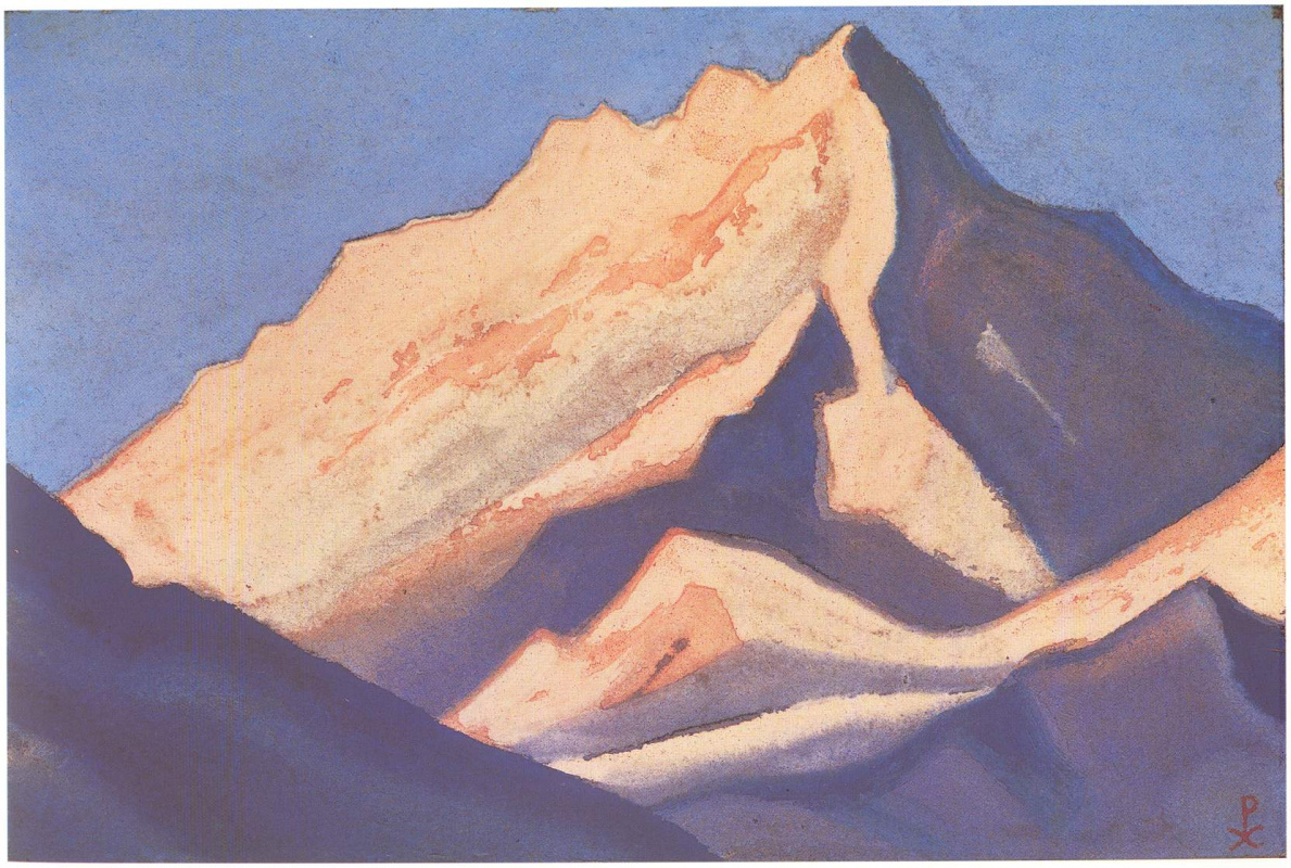 Nicholas Roerich. The Himalayas (Snow-array at sunset)