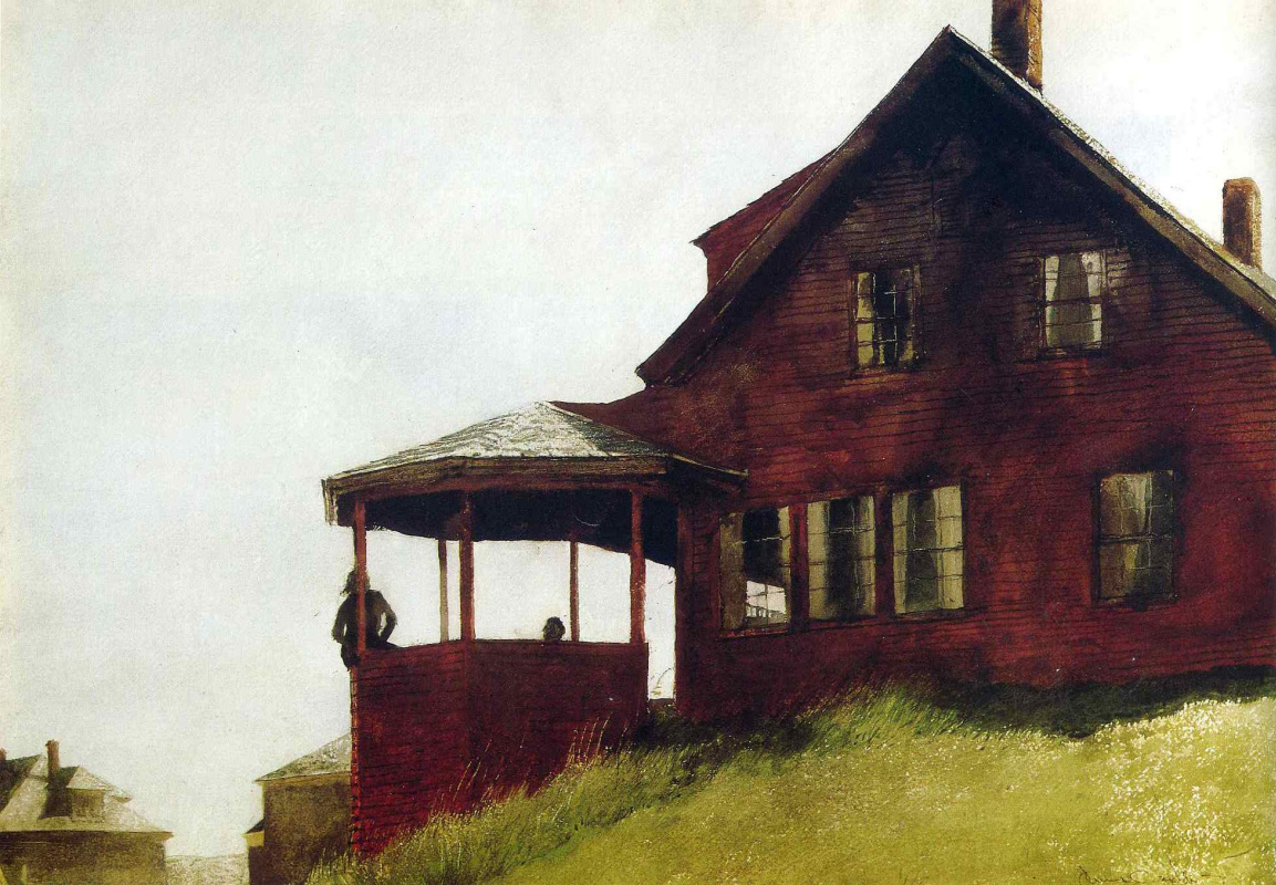 Jamie Wyeth. House on the hill