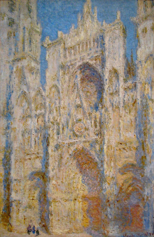 Claude Monet. Rouen Cathedral, West facade, sunlight