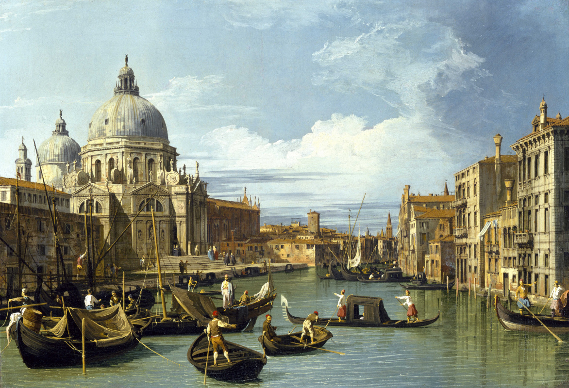 Giovanni Antonio Canal (Canaletto). Grand Canal and Church Salute
