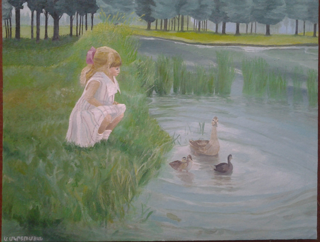 Mihran Mkrtumyan. The girl and the lake