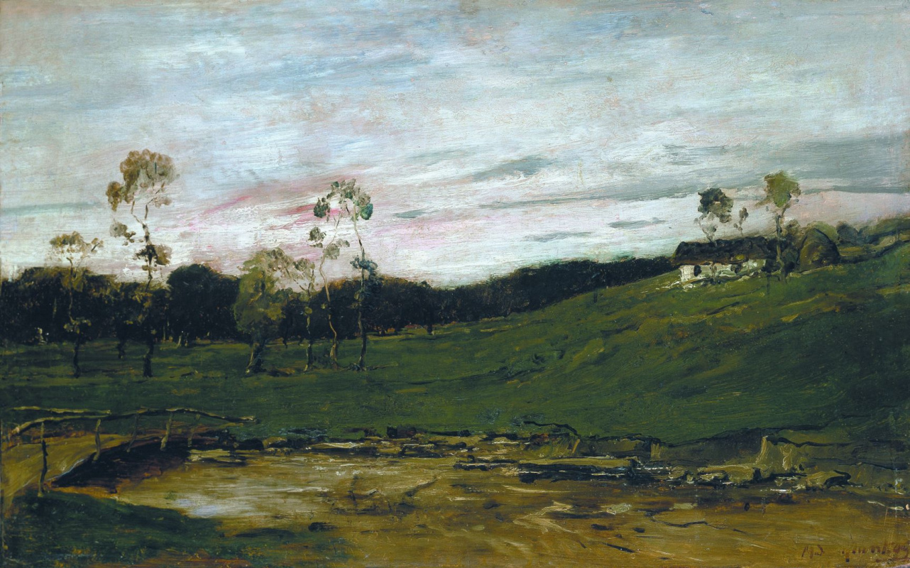 Mihály Munkácsy. Landscape. Jouy-EN-Zhoz, France