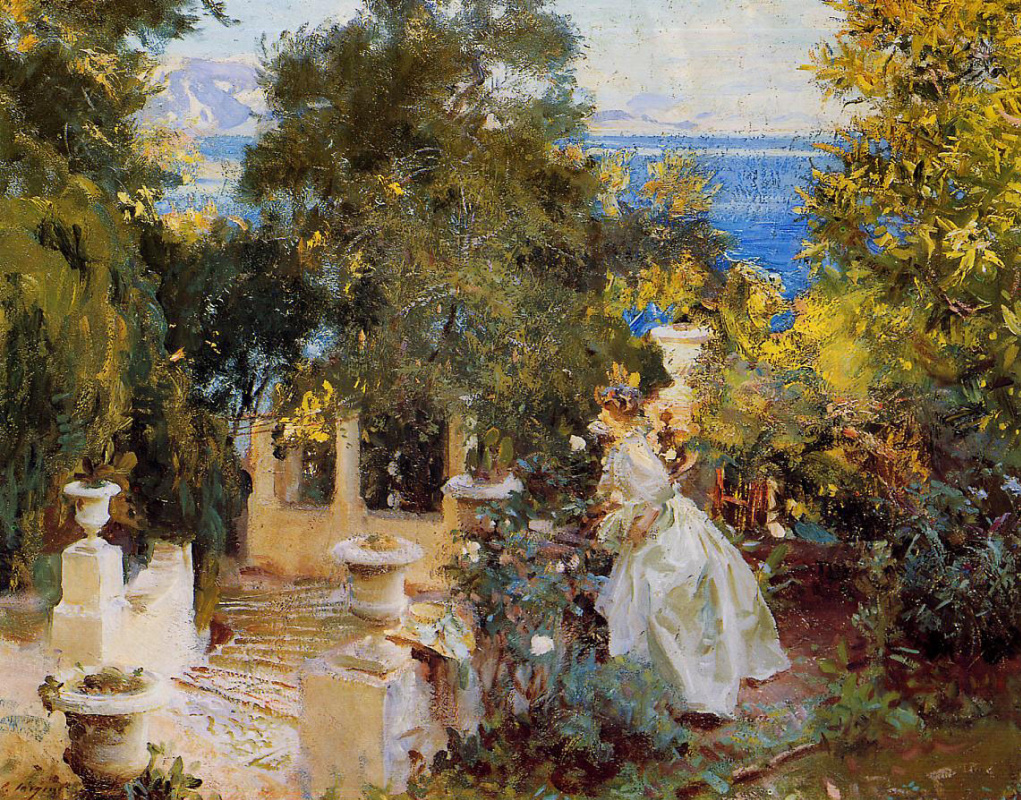 John Singer Sargent. A garden in Corfu