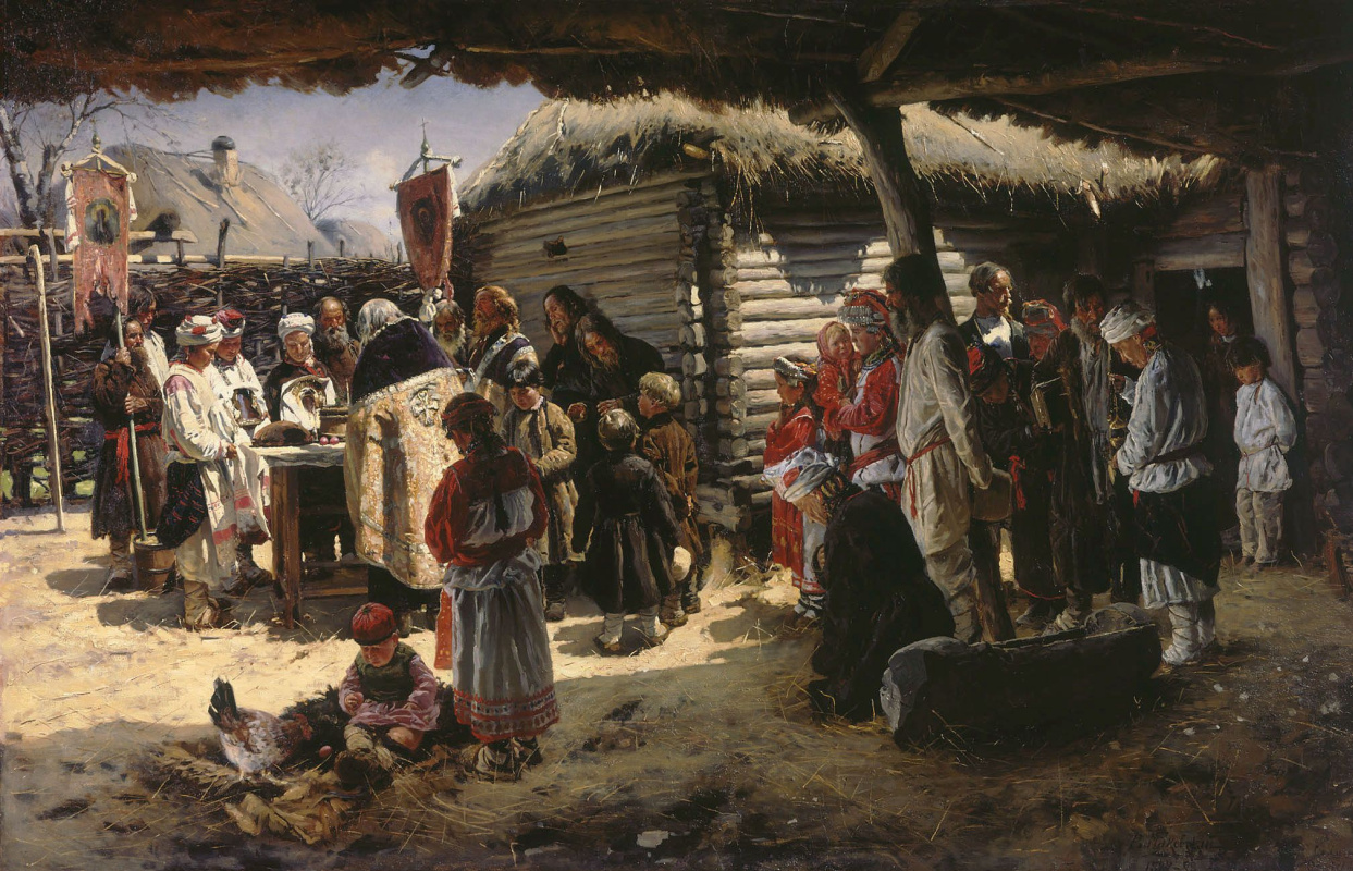 Vladimir Egorovich Makovsky. A prayer at Easter