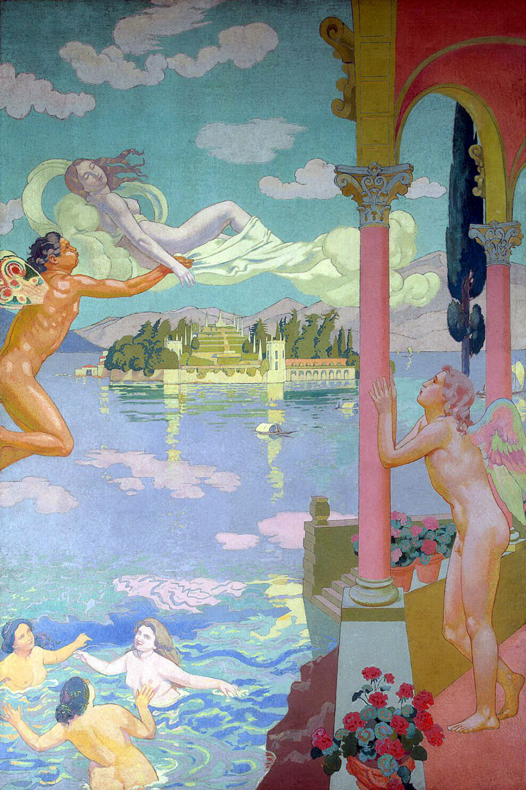 Maurice Denis. Zephyr transporting psyche to the island of Bliss