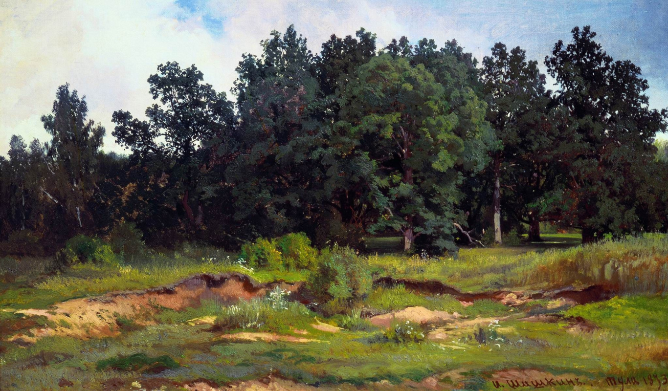 Ivan Shishkin. Dubrovy the woods in a gray day