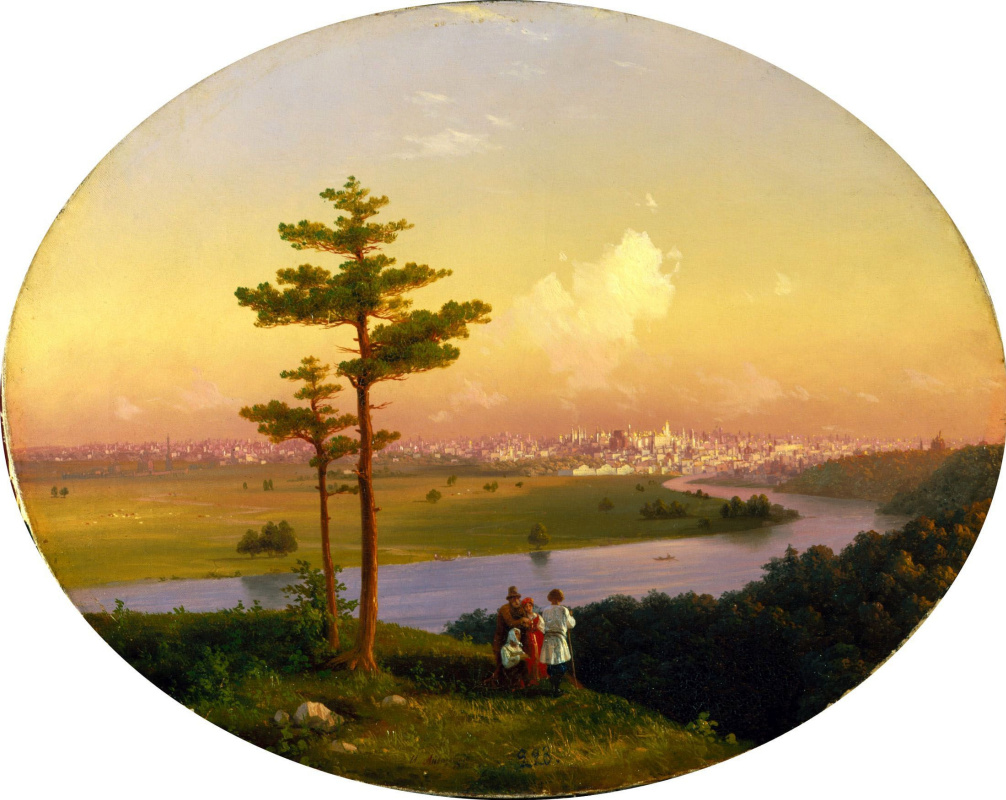 Ivan Aivazovsky. View on Moscow from Sparrow hills