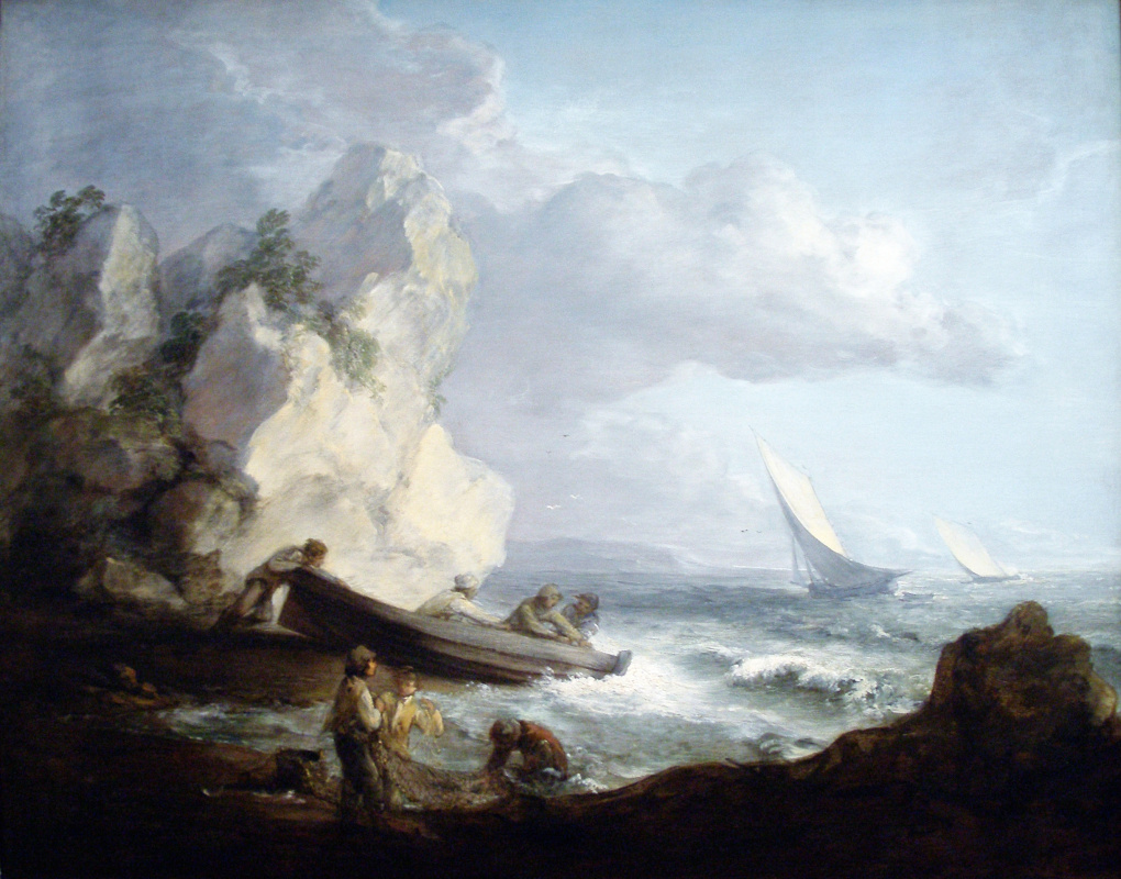 Thomas Gainsborough. The fishermen on the stormy sea coast