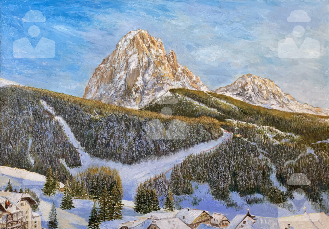 Albert Safiullin. Mountain landscape in the Dolomites