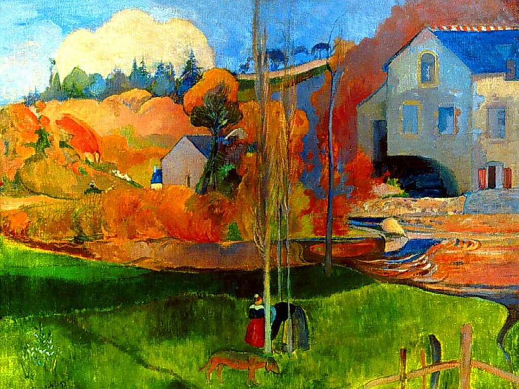 Paul Gauguin. Breton landscape. Mill David