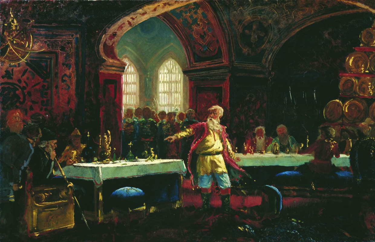 Konstantin Makovsky. Prince Repnin at the feast of Ivan the Terrible