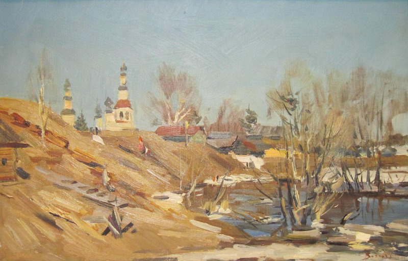 Yuri Nikolaevich Volkov. Ice floes in Totma