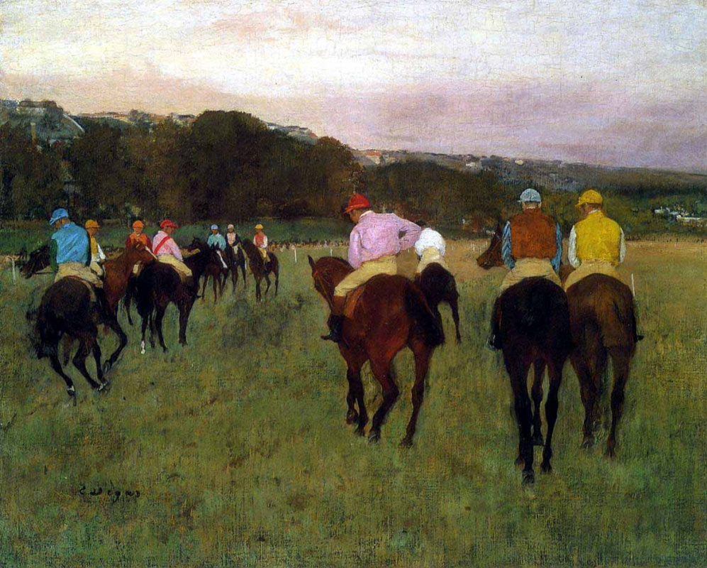 Edgar Degas. Race horses in Longchamp