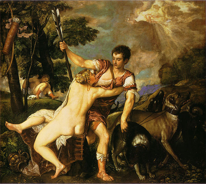 Titian Vecelli. Venus and Adonis